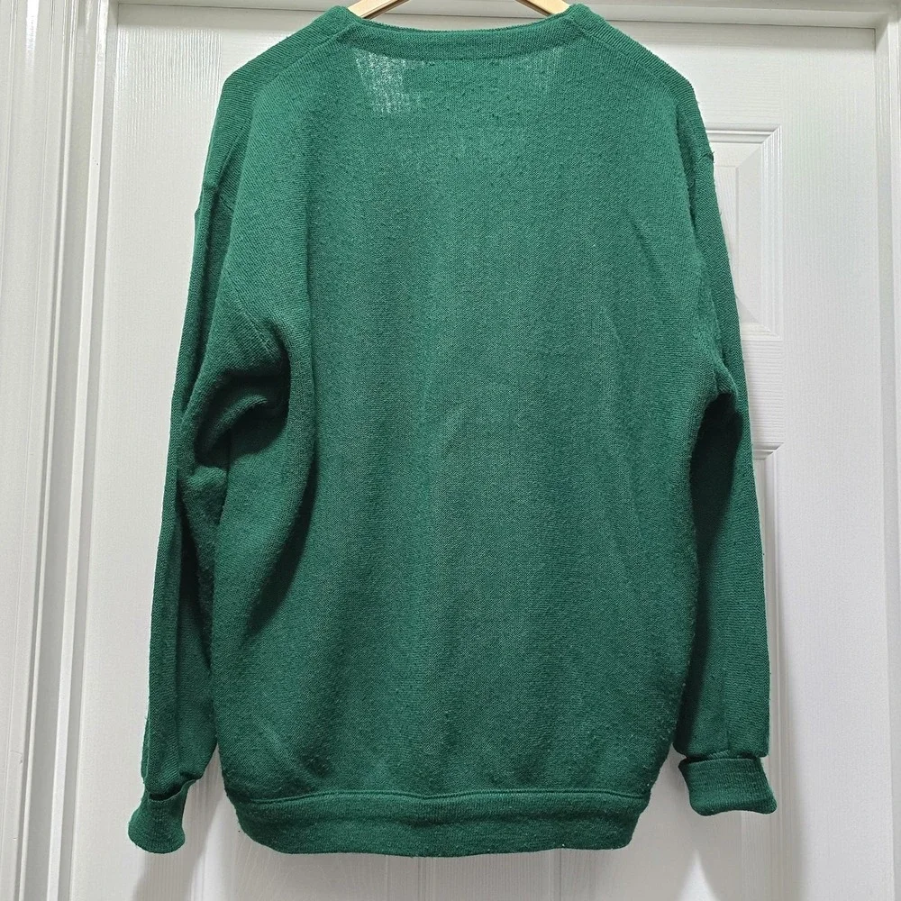 VTG Men's Pickering Pebble‎ Beach Green Golf Club Cardigan Sweater 70s Sz XL USA